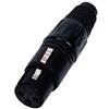 CONNETTORE XLR HQ HQM-1302BB FEMMINA 3 POLI IN PVC/NICHEL COLORE NERO
